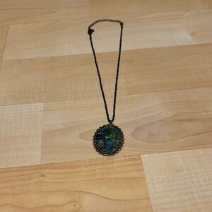 Vintage Abalone Pendant Necklace